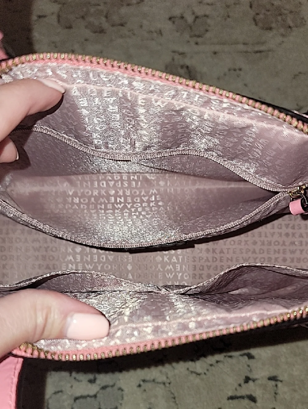 kate spade Ostrich-Embossed Pink Dome Satchel with Strap